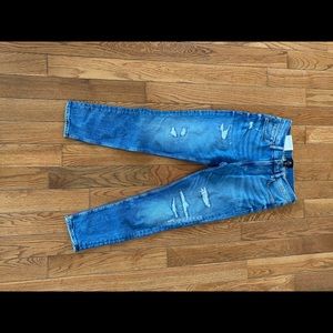 H&M Distressed skinny fit cropped jeans